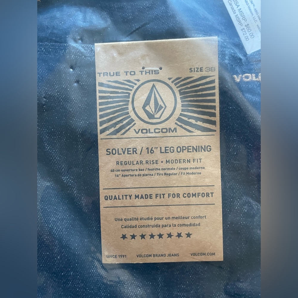 Volcom Solver Modern Fit Denim Jeans - Picture 5 of 9